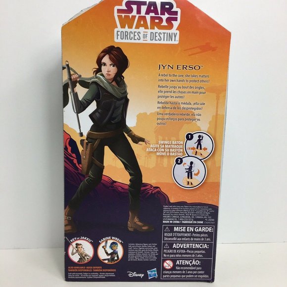 Star Wars Forces Of Destiny Jyn Erso 11" Doll Action Figure Baton Hasbro Disney - Picture 2 of 12